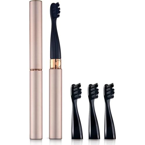 Oday Portable Sonic Electric Toothbrush eSlim with 4 Brush Heads and 3 Brushing Modes, Deep Whitening with Built-in Timer