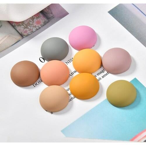 New arrived 60pcs/lot 19mm Rubber paint geometry rounds shape resin flatback beads diy jewelry earring/garment accessory