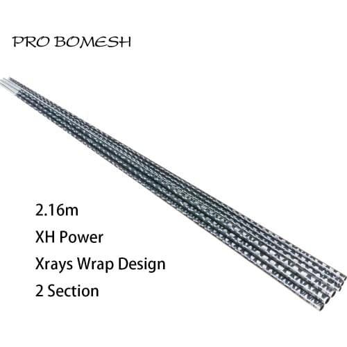 Pro Bomesh 2 Blanks 2.16m 2 Section XH Xrays Wrapping Snakehead Rod Blank DIY Custom Fishing Rod Blank Repair