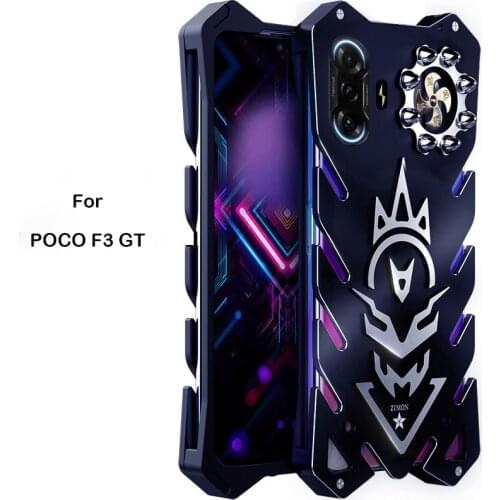 Shockproof Metal Armor Case For Xiaomi Poco F3 GT Case 360 Full Protection Aluminum Full Cover Coque For Xiaomi Poco F3 GT Funda