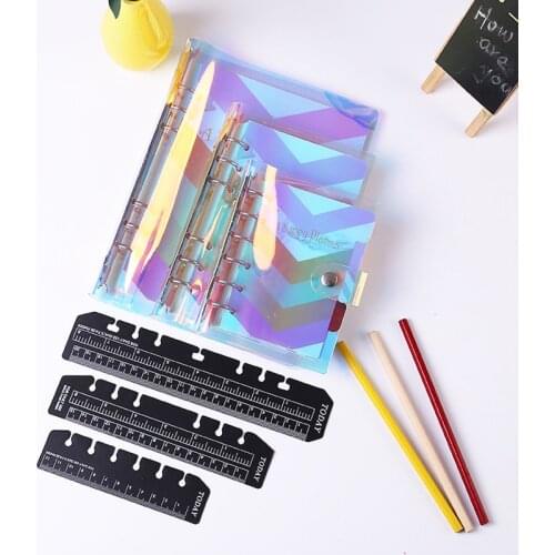 A6 A5 Transparent Loose Leaf Binder Notebook Inner Core Cover Note Book Journal Planner Office Stationery Supplies Accessories