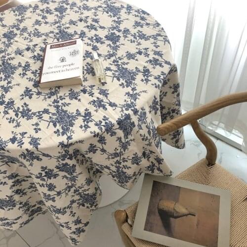 Customized Table Cloth Manteles De Mesa Flower Printed Rectangular Tablecloth скатерть Fabric Table Coverскатерть на стол