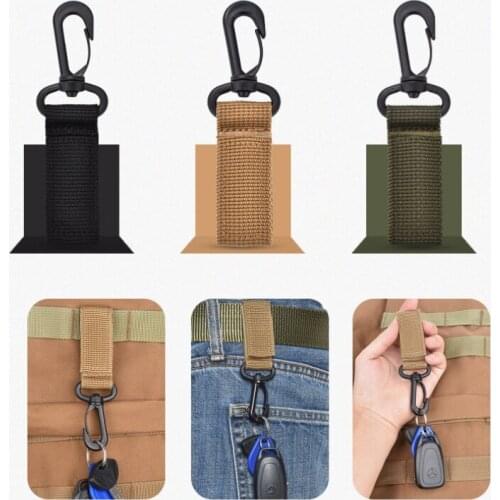 Outdoor Sport Tactical Molle Webbing Buckle Climbing Belt Swivel Carabiner Clip Hunting Camping Hanging Backpack Key Hook Clasp