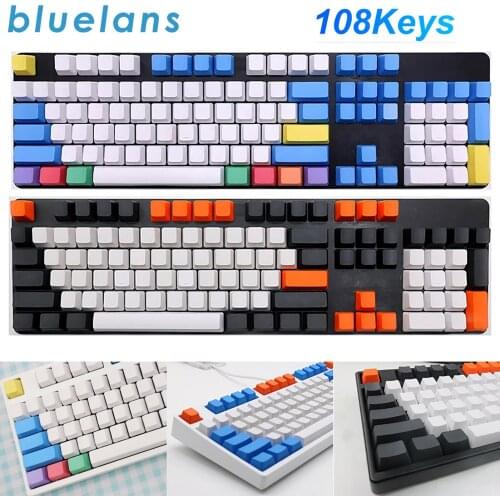 Universal 108Pcs PBT Lightproof No letters Key Caps Replacement for Mechanical Keyboard Keycap for Gaming Keyboard Accessories