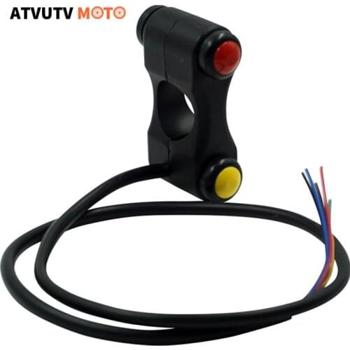 Universal Motorcycle Handlebar Switch 7/8" 22mm Turn Signal Fog Lamp Horn Switches Self-locking Self-Reset Aluminium Alloy