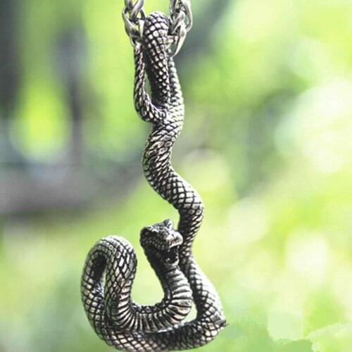 Vintage 316L Stainless Steel Snake Pendant Motorcycle Party Steampunk Cool Animal Pendant Biker Men Women Hip Hop Jewelry Gifts