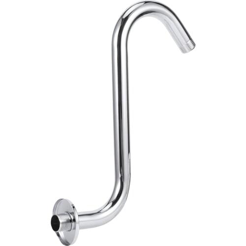 26cm Electroplate Stainless Steel S-Shaped Gooseneck Shower Arm Bracket Bathroom Accessories