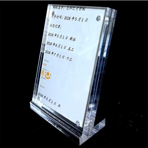 Acrylic magnetic photo block frames Strong Magnetic Crystal Frame Birthday