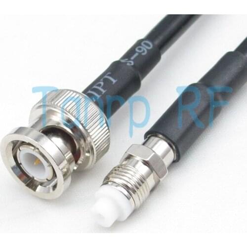 Free Shipping! 100cm Pigtail coaxial jumper cable RG58 extension cable 3feet 1m BNC male plug to FME female jack RF connector