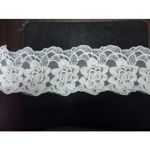 Free shipping Flower white cotton embroidered lace,3-15cm width,XERYmx070