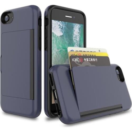 Candy Color Card Slots Case For iPhone SE 2020 6 6s 6plus 6+ 6s Plus 7 Case Flip Armor Cover for iPhone 6s+ 7 7plus 8plus Fundas