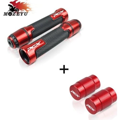 For HONDA PCX 125 150 2017-2020 2019 2018 Motorcycle Wheel Tire Valve Caps Cover&Aluminum + plastic Hand Grips PCX150 Handle bar