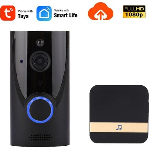 Tuya Smart 1080P HD Video Doorbell Camera Home Security Wireless WiFi Door Phone Bell Intercom PIR Motion Detector