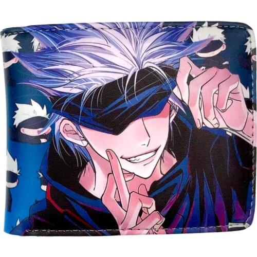 Anime JUJUTSU KAISEN Bi-Fold Wallet Anime Cartoon Wallest for Young With Coin Pocket credit card holder
