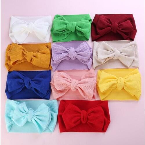 20pcs/lot Newborn Girls Cotton Wide Headbands,Top Knot Turban Headwraps For Girls,Fit All Age Adjustable Hair Accessories