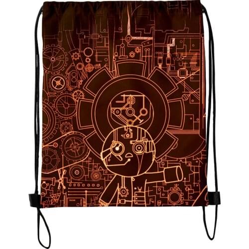 Isaac Fashion Style Student Shoulder Storage Bag Drawstring Travel Beach Backpack Toys Shoes Clothes Organizer