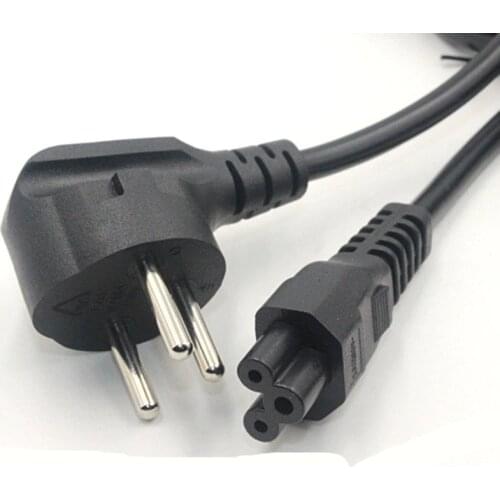 Israel Power Cable Plug 3 x0.75 Universal 3 Prong Power Cord C5 Cable 1.5M