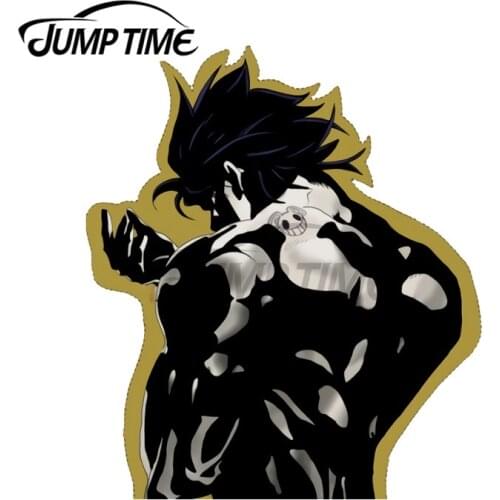 JumpTime 13 x 10.5cm Fyodor Dostoyevsky JoJo Bizarre Adventure Dio Brando Fun Car Stickers and Decals DIY 3D Funny Anime Decals