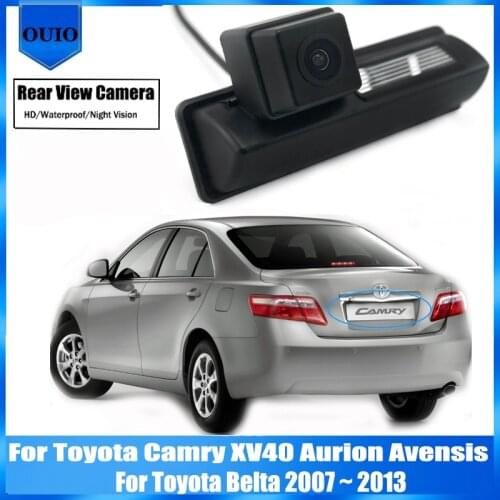 Rear View Reverse Camera For Toyota Camry XV40 Aurion Avensis For Toyota Belta 2007 ~ 2013 CCD HD Parking license plate camera