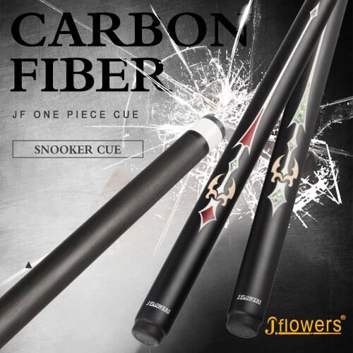 Jflowers Billiard Snooker One Piece Cue Carbon Fiber Shaft 10-10.2mm Black Technology Billiard Cue With Extension Single Cue