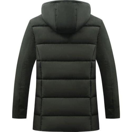 Jackets Thick Parkas Hombre Winter Coats Long Mens Parkas Overcoat Fashion Windbreaker Slim Solid Hats Casual Windproof