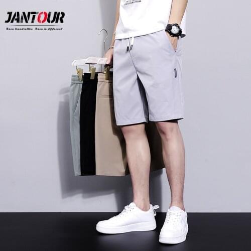 Jantour 2021 New Shorts Men Casual Beach Shorts Homme Quality Bottoms Elastic Waist Fashion Brand Boardshorts Plus Size 28-38