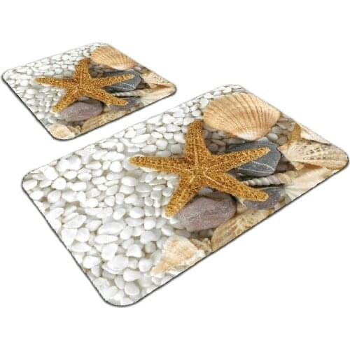 Digital Bathroom Carpet Set for Closet of 2 Mats Set 60x90-60x60 Vivid Color Does Not Fade Washable Non-Slip Base stylish Modern