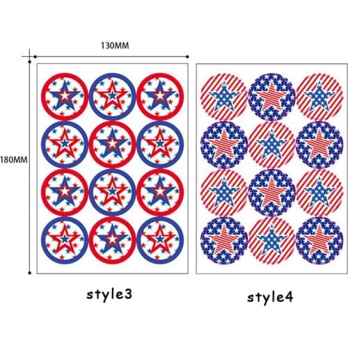 12/18pcs 13*18cm 2020 Presidential Election USA Flag Stickers American Flag Decals Children Toy Birthday Party DIY Docer DGU22