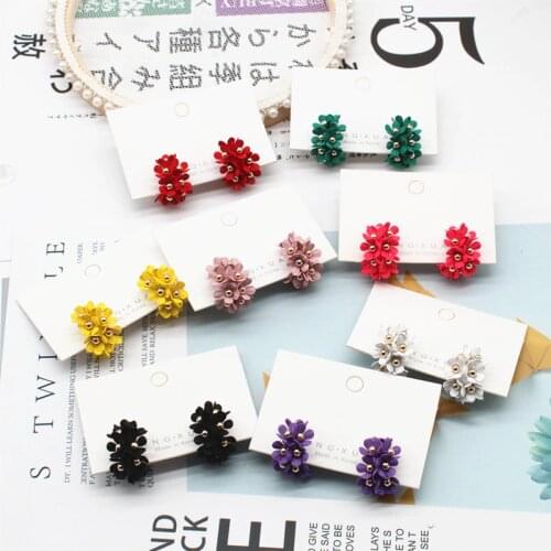2019 new design brand fashion modern womens jewelry metal small hoop earrings cute flower earring summer style earrings
