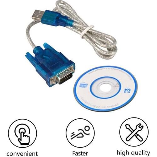 100cm High Quality USB 2.0 to Serial RS-232 DB9 9Pin Adapter Chipset FTDI USB Cable WIN10 RS232 Converter TO SUPPORT Z0T8