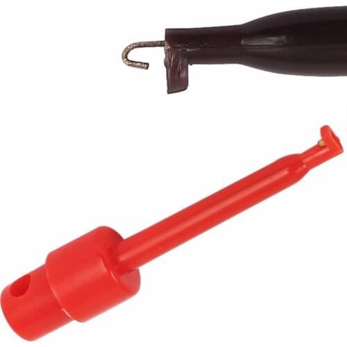 Plastic Case PCB SMD IC Single Hook Clip Grabbers Test Probe cable for Multimeter Wire Lead