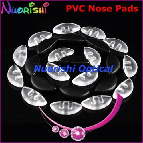 PV55 plastic pvc soft eyeglass nose pads 15mm push-in Clear color or Black glasses eyewear accessories free shipping