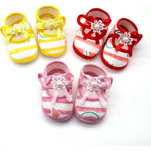 Loss Sale toddler girl first walkers shoes Newborn Baby Girls Watermelon Printing Prewalker Soft Sole shoes Single Shoes 11