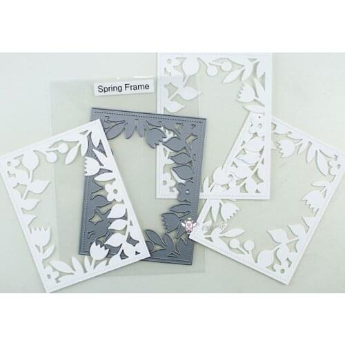Mmao Crafts Metal Steel Cutting Dies New Flower leaf frame Stencil For DIY Scrapbooking Paper/photo Cards Embossing Dies