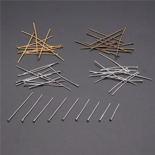 200pcs 18-35mm Flat Head Pins 4 Colors Headpins For Jewelry Making Jewelry Findings & Components