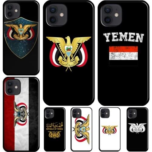Yemen Flag Coat of Arms silicone Phone Case FOR iPhone Se 6 6s 7 8 Plus X Xr Xs 11 12 Mini Pro Max Cover Shell