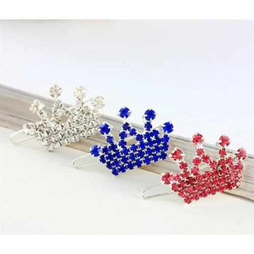 Dog Pet Hair Clip Fashion Cute Crown Rhinestone Dog Hair Crown Dog Hair Clip Pet Hair Accessories Supplies for Cats