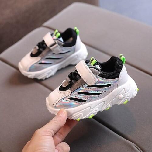 Girls' sports shoes 2021 spring and autumn new fashion childrens daddy shoes boys non-slip breathable casual shoes