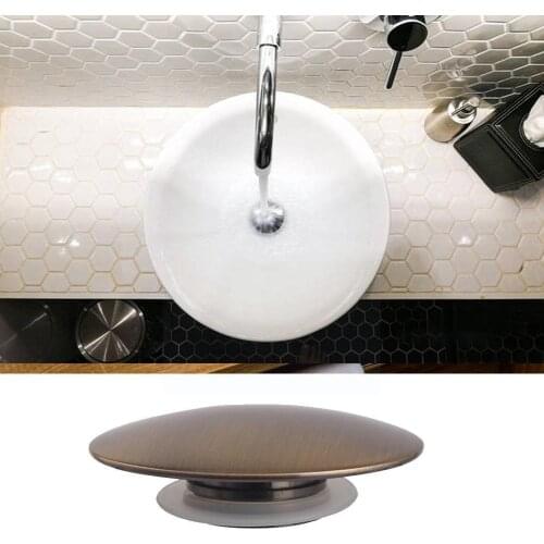 Drain Stopper Bathtub Plug Replacement Bath Up Waste Only Strainer Drain Tub Flat Seal Drainer Bathroom Brass Plug V2Q6
