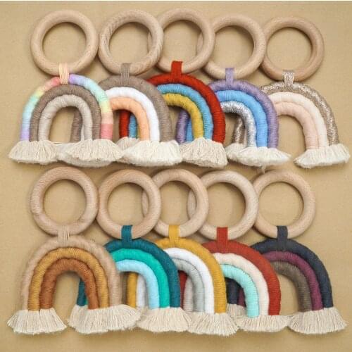 Woven Tassel Hand-woven Tapestry Colored Toy for Boho Home Décor Party Supplies, Baby Shower, Nursey Dorm Room