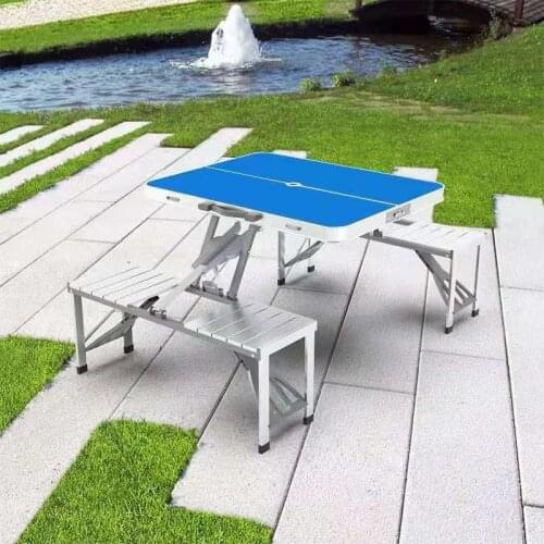 Outdoor Folding Table Garden Aluminum Alloy Table Chair Set Portable Camping Picnic Furniture