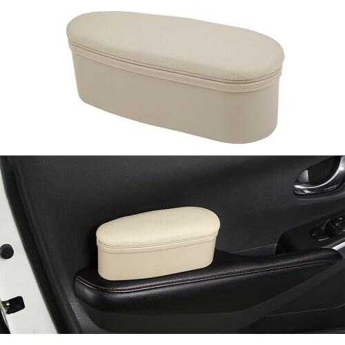 Universal Car Armrest Storage Box Door Handle Elbow Support PU Leather Auto Arm Rest Case Door Storage Box Car Interior