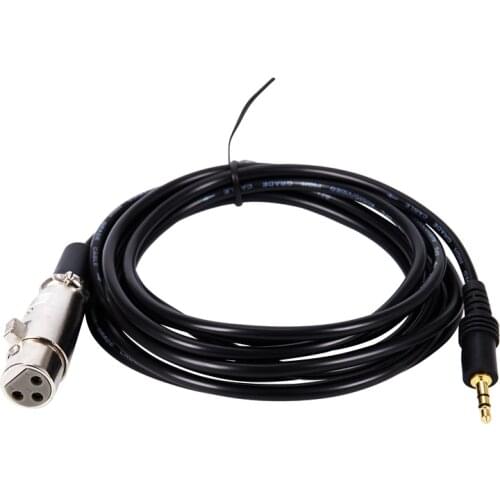 XLR 3 Pin Female to Right Angle 1/8 inch 3.5mm Stereo Jack Mic Audio Cord Cable 10Ft