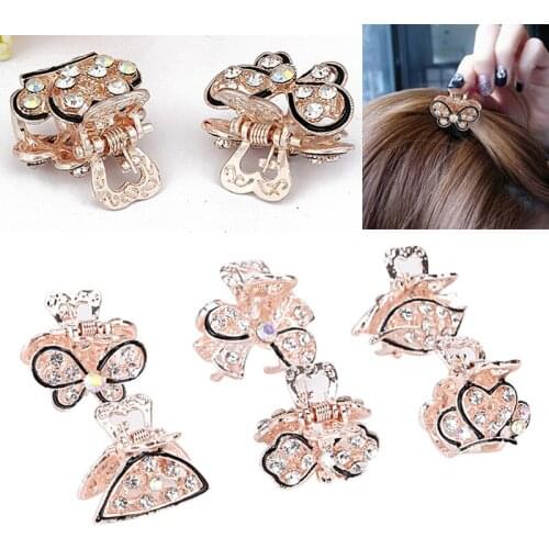 1 Pc Butterfly Crystal Hair Claws Clips Pins For Women Girls Vintage Headwear Rhinestone Hairpins Barrette Jewelry Accessories
