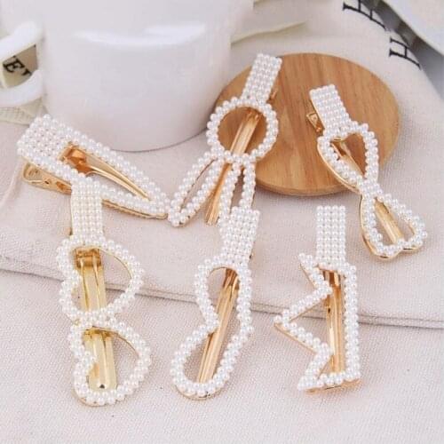 Korea Hair Barrettes for Women Simulated Pearl Rabbit Heart Hair Clips Hair Accessories Hairpins Lady Girls Headwear Jewelry