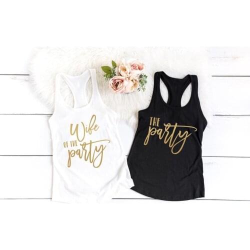 Vest Funny Wife of the Party Tank Tops Bachelorette Wedding Party Gift Tee Bride Bridal Party Racerback tumblr graphic vest tee