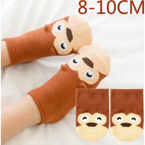 10pcs=5pair Baby Antiskid Socks Animal Party Three dimensional New Cartoon Children Cotton Floor Boys Girls Socks Breathable
