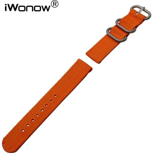 18mm Genuine Nylon Watch Band for Withings Activite / Pop / Steel HR 36mm Matte Stainless Steel Buckle Strap Wrist Belt Bracelet