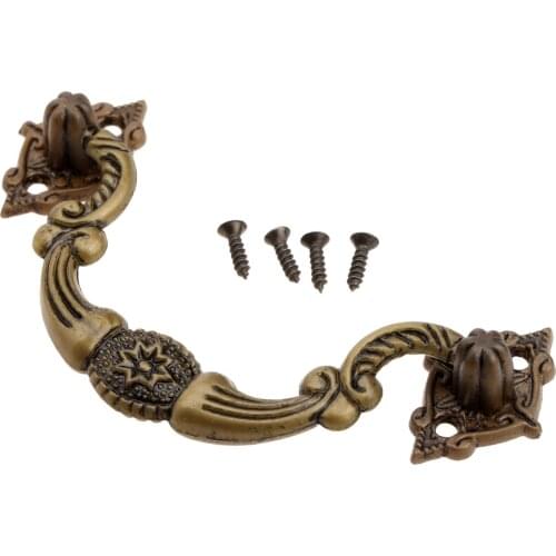 2Pcs 85x45mm Antique Retro Furniture Handles Cabinet Knobs and Handles Kitchen Drawer Cupboard Pull Handles Furniture Fittings