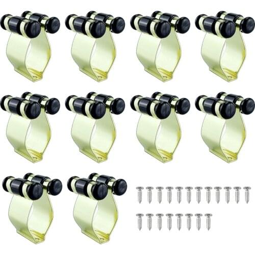 2pcs Metal Wall Mounted Club Clip Fishing Rod Pole Storage Tip Clamp Holder Rack Organizer Pool Cues Exhibition Clip Pesca Iscas